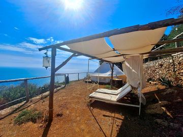 Bell tent and day beds