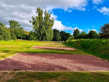 Partially shaded hardstanding pitches