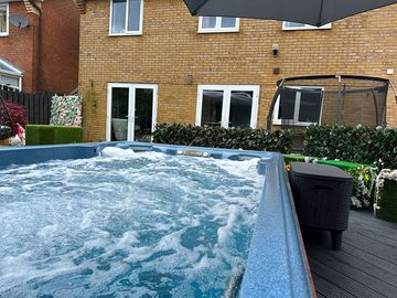 Hot tub and garden