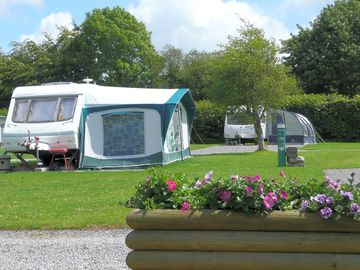 Secluded touring pitches