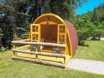 One of the lovely camping pods situated in the woodland but still close to amenities (added by manager 14 sep 2022)