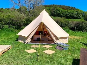 One of the bell tents