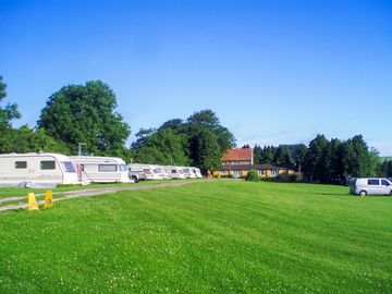 Grassy area for tents