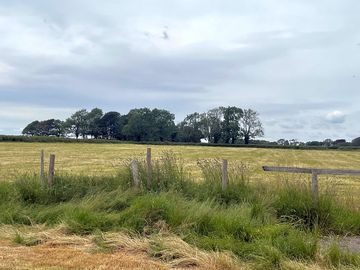 The site on a cloudy day