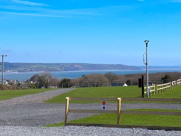 Lovely view of carmarthen bay from the camping field