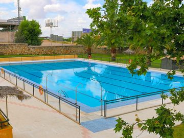 The outdoor swimming pool