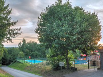 Swimming pool and play area