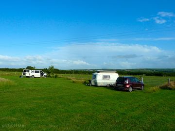 View of grassy pitches, higher cheristow farm campsite (added by manager 08 jul 2023)
