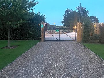 View to the gravel pitches