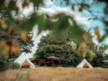 We are a small scale glamping site with just 2 five metre bell tents. (added by manager 01 may 2024)