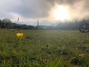 Sunset at the camping field