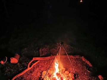 Glamping campfire