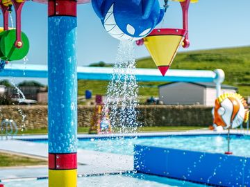 Heated indoor and outdoor pools and splash pools for the longer family members.