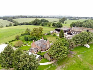 Aerial view of the farm