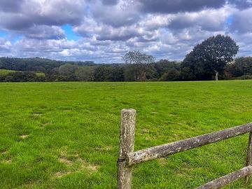 Grass pitches with rural views