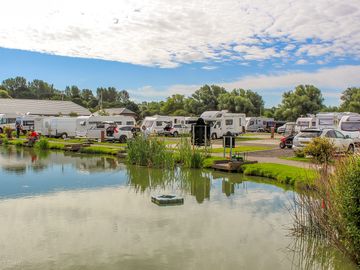 Pitches by the foundry lake