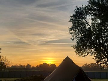 Sunset on site