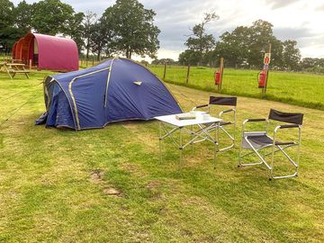 Camping pitch with room to spread out