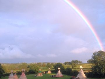 Rainbow over the site