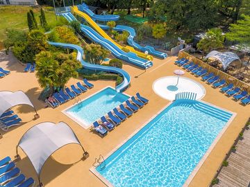 Aerial view of aqua park
