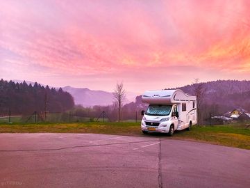 Stunning views and sunsets from the upper parking level