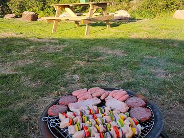 Pitch by the river