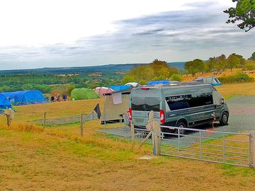 Campervan on hardstanding