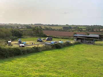 The campsite and lovely view
