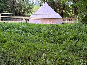 Exterior of the bell tent