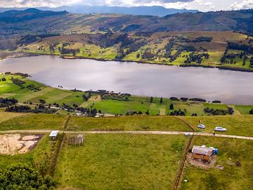 View of the site and nearby lake