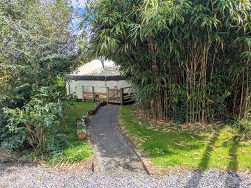 A path to the yurt