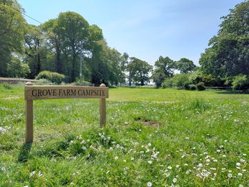 Grove farm campsite sign (added by manager 18 may 2024)
