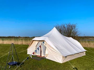 Outside bell tent