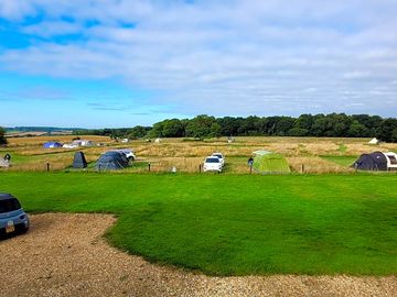View across the camping pitches