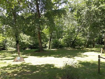 Pitch overlooking a stream