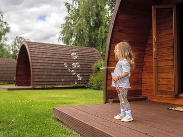 Deck of standard glamping pod