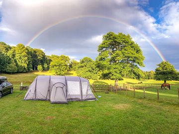 Visitor image of the beautiful rainbow over the site