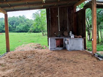 Sheltered cooking area