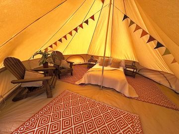 Interior of bell tent