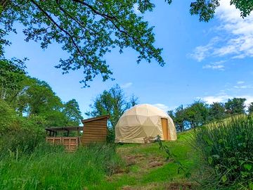 Humble dome with eco toilet and kitchen