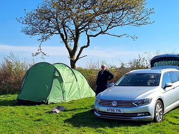Grass pitch with room for parking
