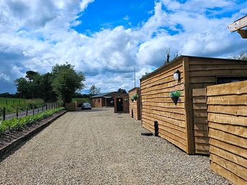 External shot of cabins