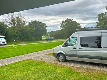 Visitor image of the electric hardstanding touring pitch
