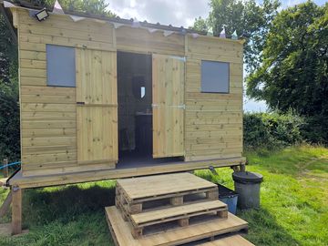 Toilet and shower block