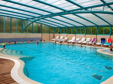 Covered and heated swimming pool