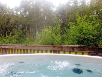 Hot tub outside each lodge