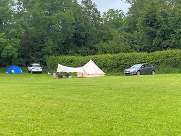 Bell tent on site