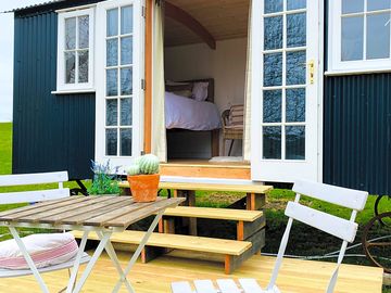 Private decking at the hidden hut