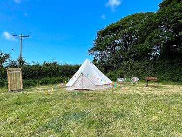 Bell tent pitch with shower, seating and barbecue (added by manager 29 jun 2023)