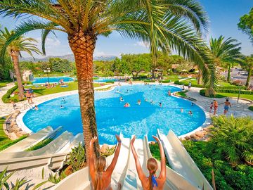 Waterslides at the pool